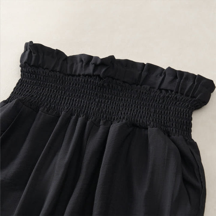 Buddha Stones Pantalon court d'été minimaliste et décontracté pour femme, avec poche - image 10