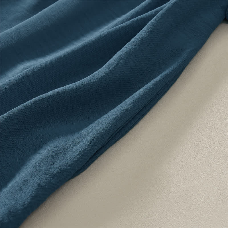 Robe d'été minimaliste et décontractée à manches courtes pour femme, avec poche , Buddha Stones - image 4