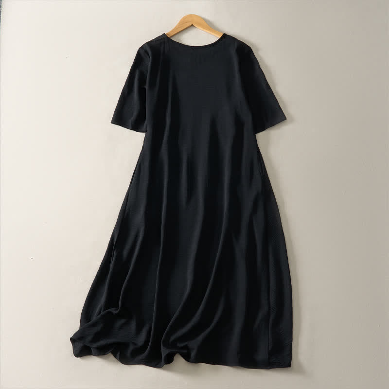 Robe d'été minimaliste et décontractée à manches courtes pour femme, avec poche , Buddha Stones - image 9