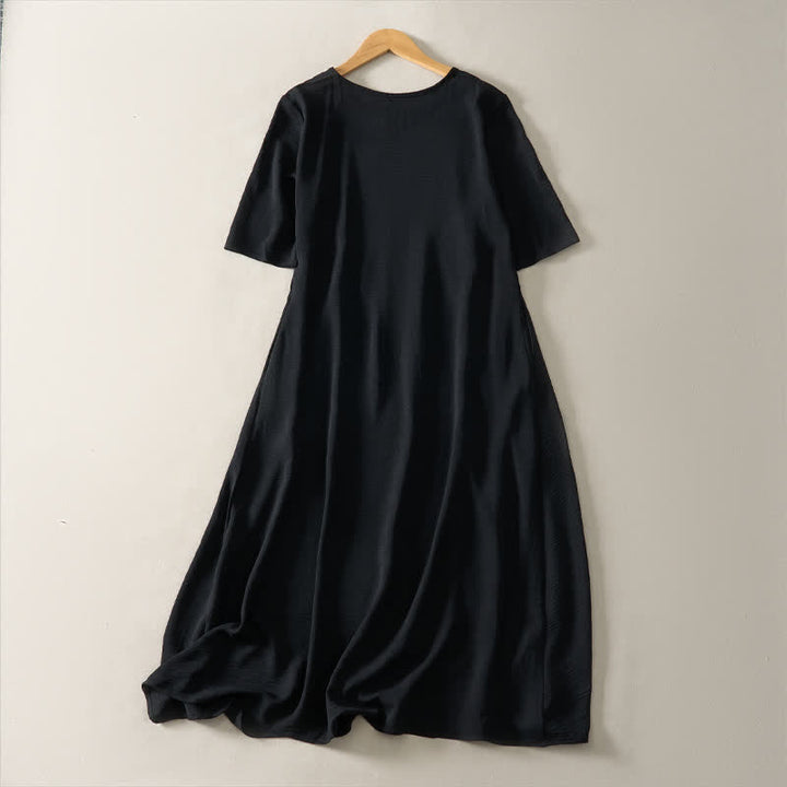 Robe d'été minimaliste et décontractée à manches courtes pour femme, avec poche , Buddha Stones - image 9