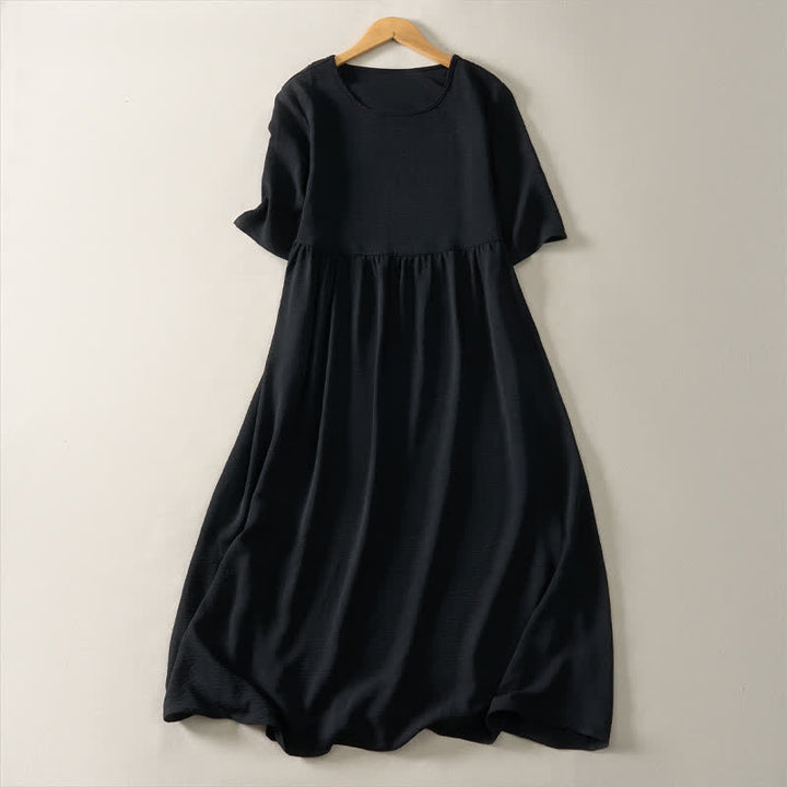 Robe d'été minimaliste et décontractée à manches courtes pour femme, avec poche , Buddha Stones - Noir - US8-10, UK/AU12-14, EU40-42 (2XL) - image 8
