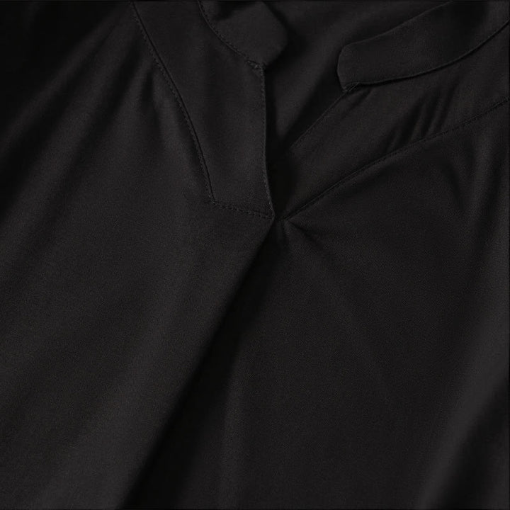 Buddha Stones Robe d'été minimaliste, simple, unie, à manches courtes et poches pour femme - image 14