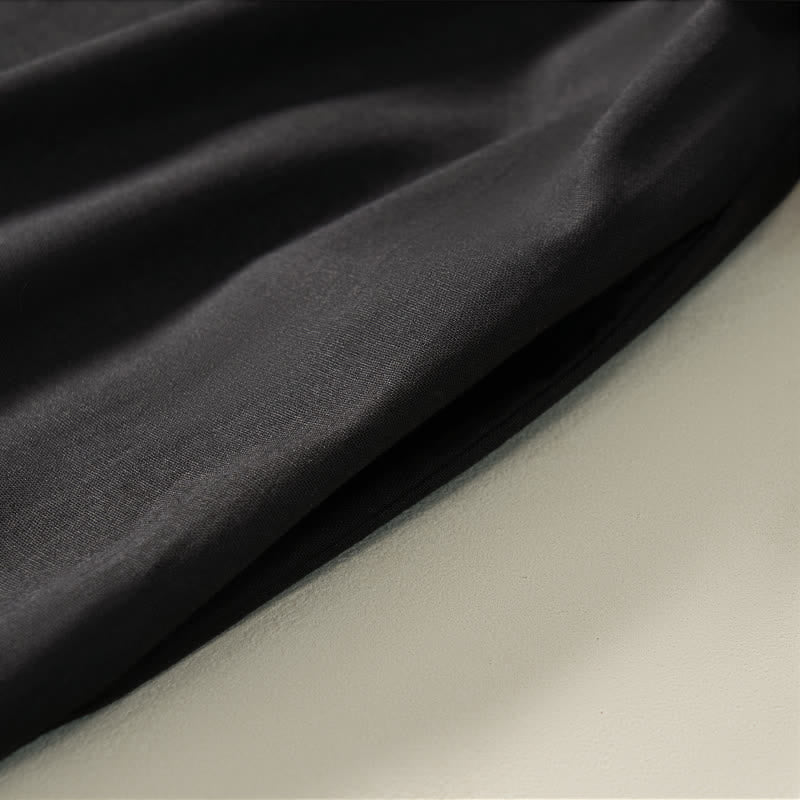 Buddha Stones Robe d'été minimaliste, simple, unie, à manches courtes et poches pour femme - image 16