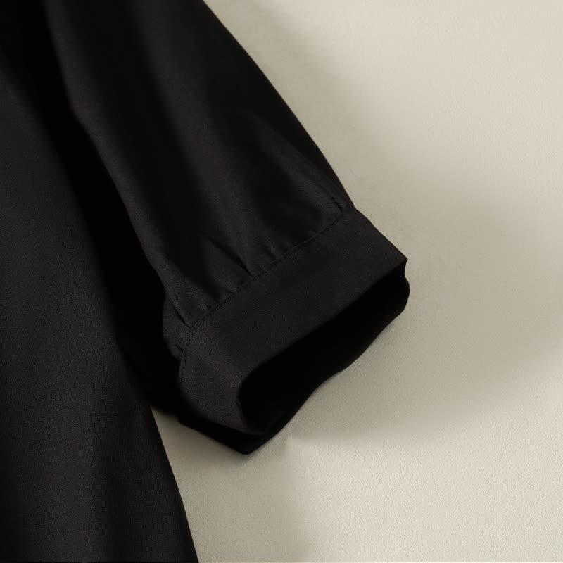 Buddha Stones Robe d'été minimaliste, simple, unie, à manches courtes et poches pour femme - image 12