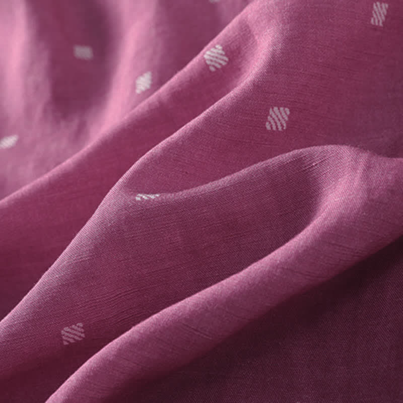 Buddha Stones Robe d'été élégante et décontractée à pois, sans manches, avec cordon de serrage et poches, pour femme. - image 9