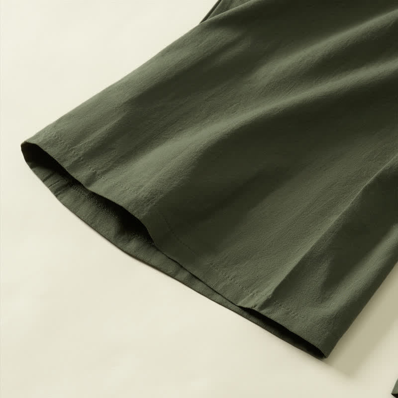 Buddha Stones Pantalon long uni décontracté et minimaliste pour femme, style printemps-été, jambes larges et poches - image 12