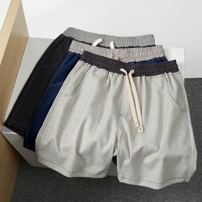 Short d'été décontracté et sportif pour homme, à cordon de serrage, couleur unie, avec poche , Buddha Stones - image 12