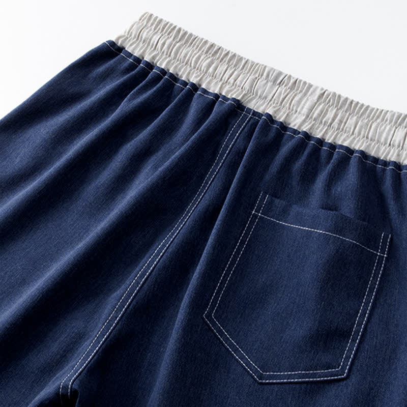 Short d'été décontracté et sportif pour homme, à cordon de serrage, couleur unie, avec poche , Buddha Stones - image 6