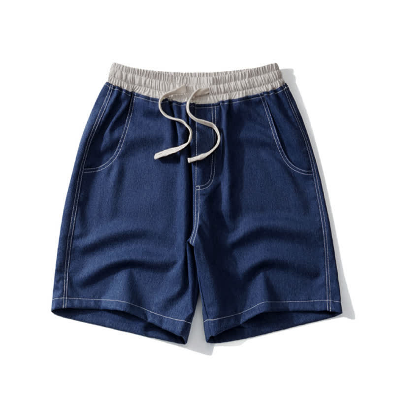 Short d'été décontracté et sportif pour homme, à cordon de serrage, couleur unie, avec poche , Buddha Stones - image 2