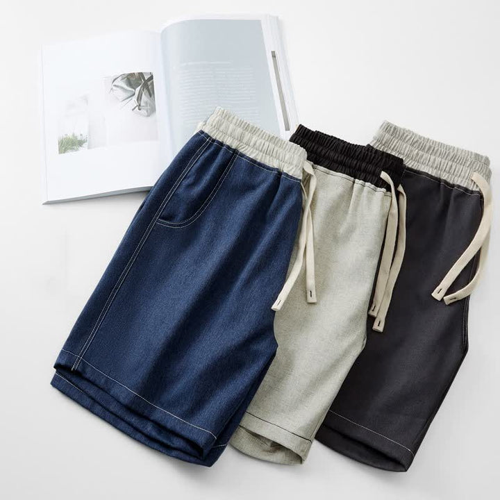 Short d'été décontracté et sportif pour homme, à cordon de serrage, couleur unie, avec poche , Buddha Stones - image 11