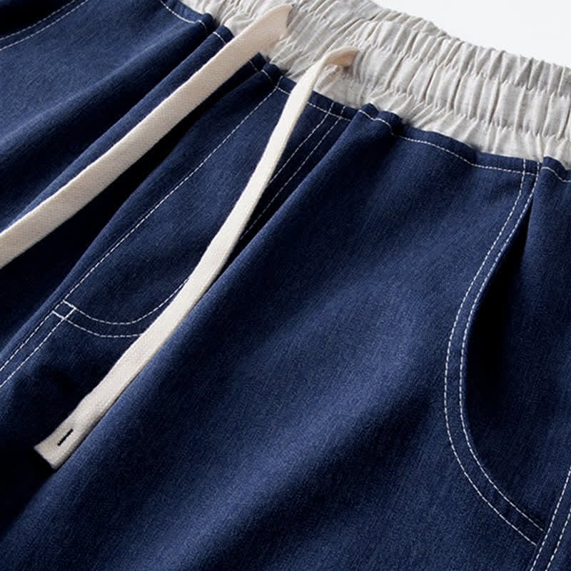 Short d'été décontracté et sportif pour homme, à cordon de serrage, couleur unie, avec poche , Buddha Stones - image 4