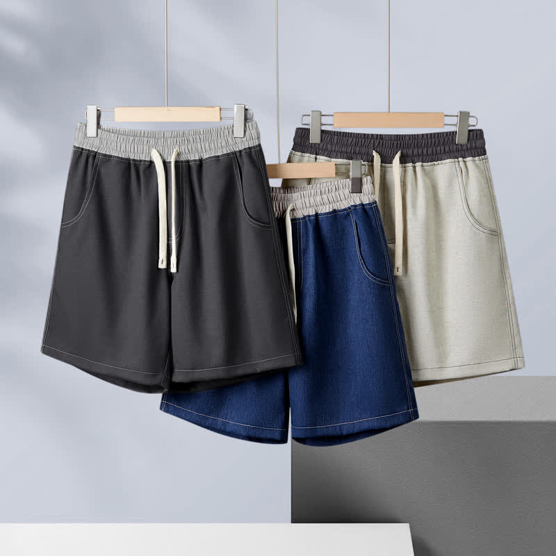 Short d'été décontracté et sportif pour homme, à cordon de serrage, couleur unie, avec poche , Buddha Stones - image 10