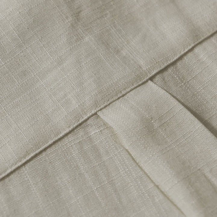 Buddha Stones Chemise homme décontractée d'été à col mandarin et manches courtes boutonnées, avec poche - image 13