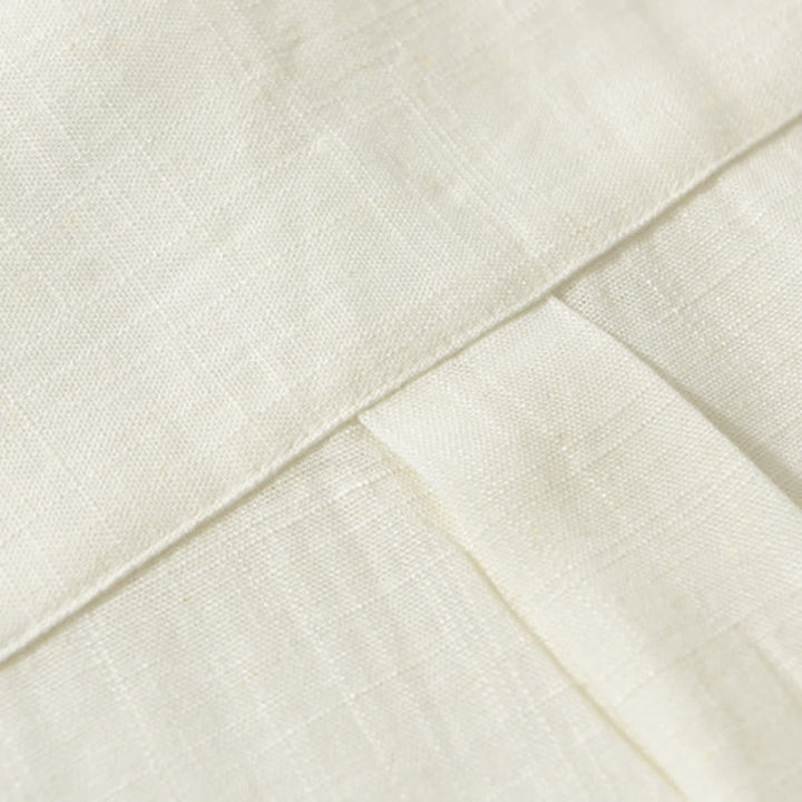 Buddha Stones Chemise homme décontractée d'été à col mandarin et manches courtes boutonnées, avec poche - image 6
