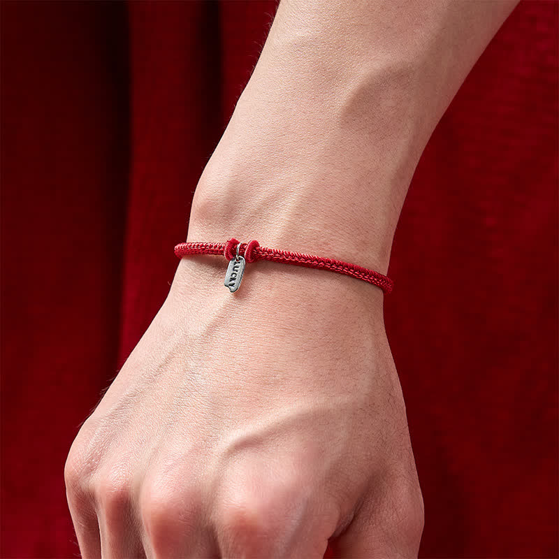 Buddha Stones Bracelet porte-bonheur ajustable en fil rouge tressé à la main - image 10