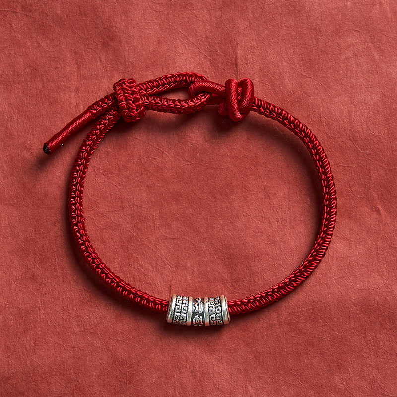 Buddha Stones Bracelet de protection Om Mani Padme Hum en cordelette rouge tressée à la main - image 9