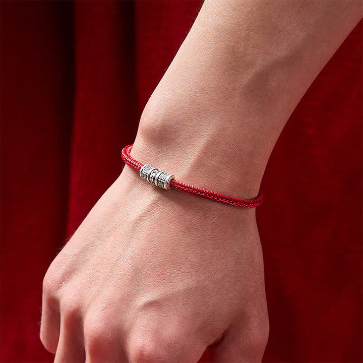 Buddha Stones Bracelet de protection Om Mani Padme Hum en cordelette rouge tressée à la main - image 11
