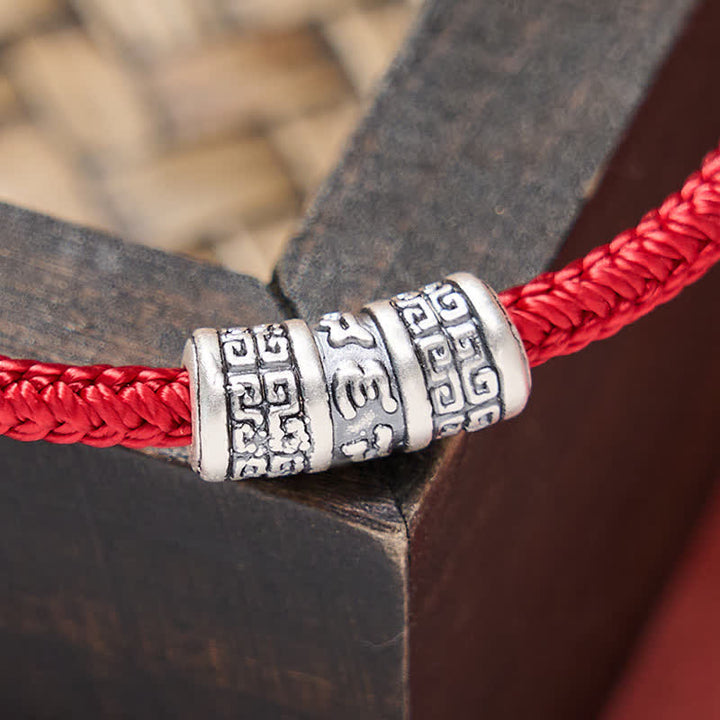 Buddha Stones Bracelet de protection Om Mani Padme Hum en cordelette rouge tressée à la main - image 12