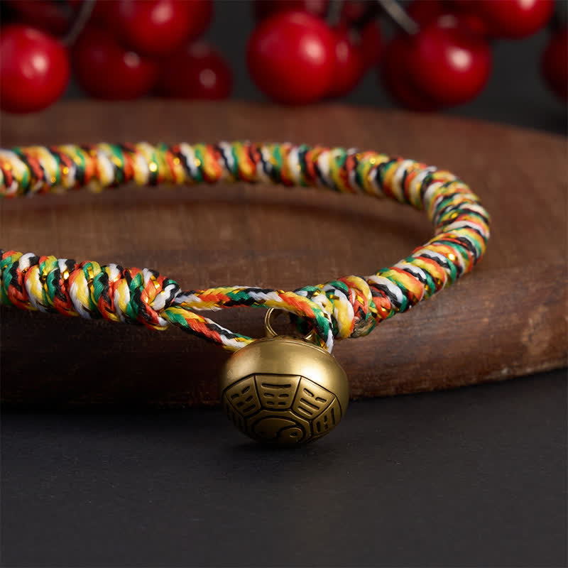 Buddha Stones Bracelet tressé Lotus Balance en ficelle colorée tissée à la main - image 1