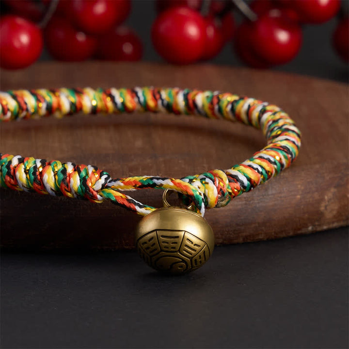 Buddha Stones Bracelet tressé Lotus Balance en ficelle colorée tissée à la main - image 1