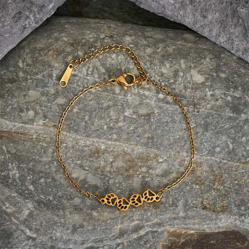 Buddha Stones Bracelet d'équilibre en acier titane à quatre pattes de chat - image 1