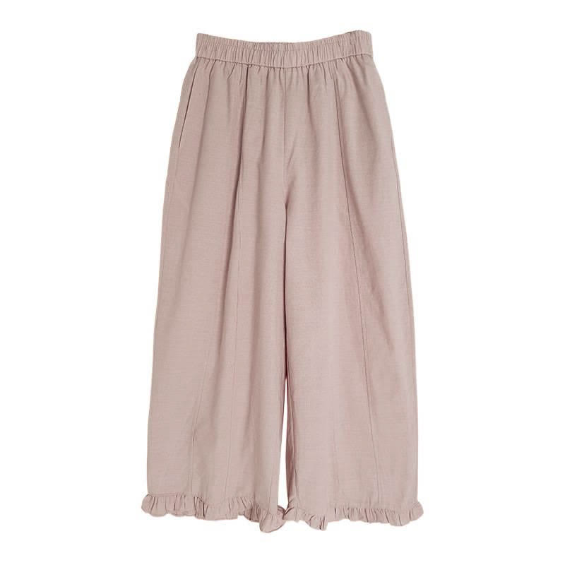 Pantalon court uni style minimaliste décontracté d'été Buddha Stones pour femme, jambes larges et poches - image 13