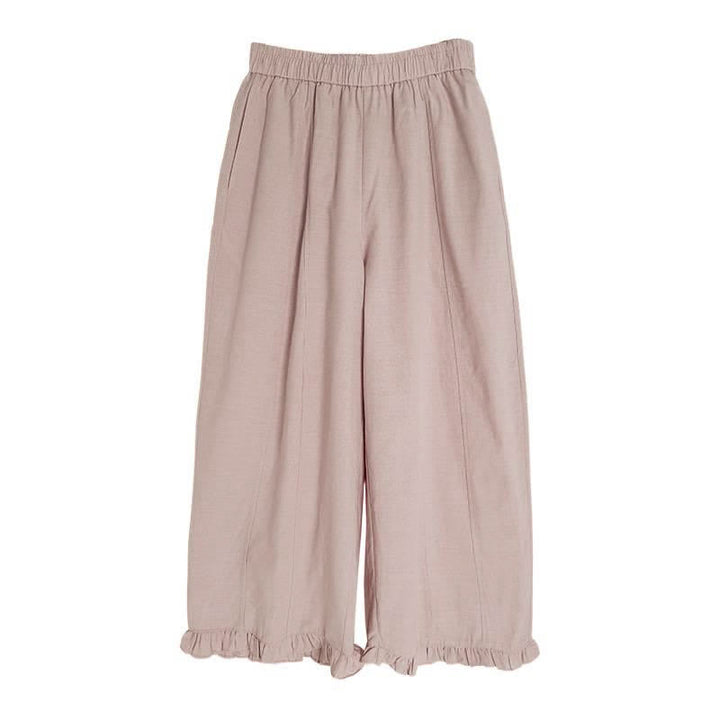Pantalon court uni style minimaliste décontracté d'été Buddha Stones pour femme, jambes larges et poches - image 13
