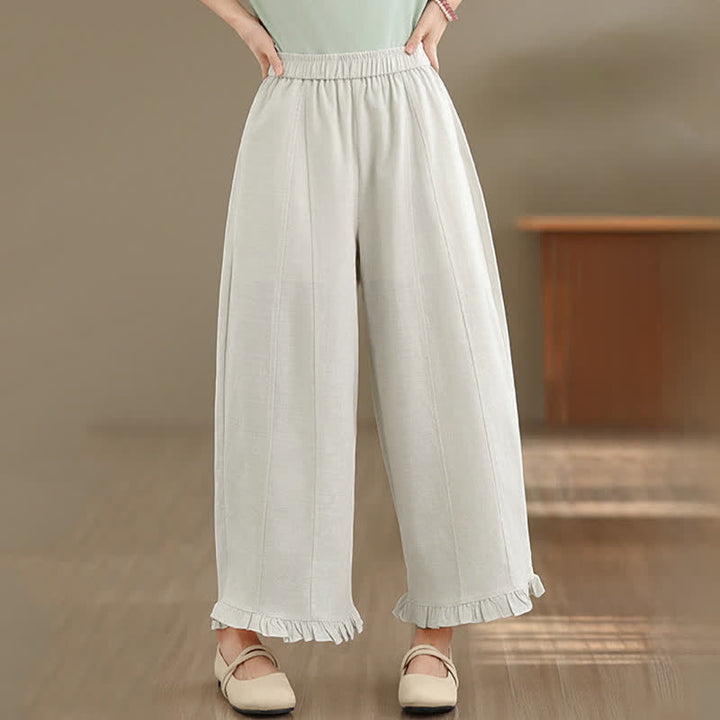 Pantalon court uni style minimaliste décontracté d'été Buddha Stones pour femme, jambes larges et poches - Cyan clair - US8-10，UK/AU12-14，EU40-42 (2XL) - image 27