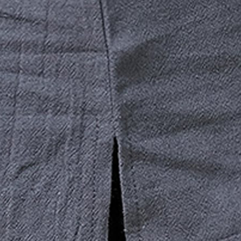 Buddha Stones Chemises à manches courtes pour hommes, style Tang, avec broderie grenouille et motif gourde, couleur unie - image 22