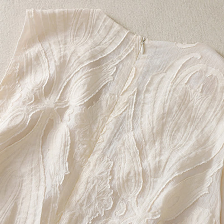 Buddha Stones Robe d'été sans manches pour femme, coupe élégante, décontractée et minimaliste, col en V, poches - image 3