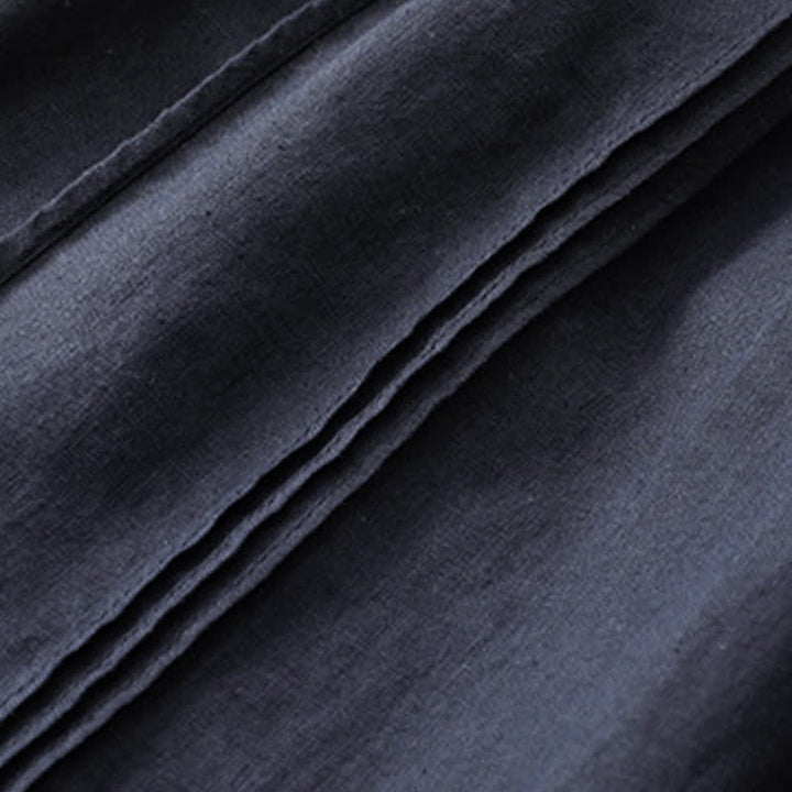 Buddha Stones Pantalon sarouel d'été minimaliste et décontracté, coupe courte, coutures verticales, avec poches. - image 14