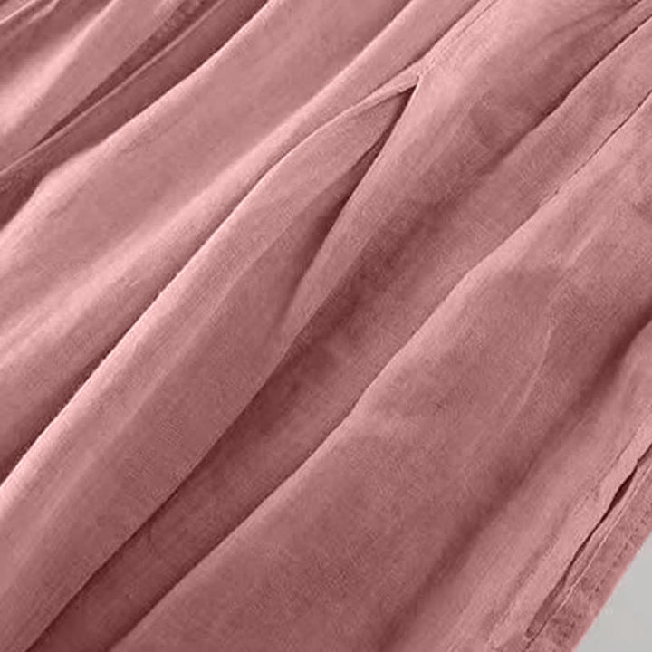 Buddha Stones Pantalon Capri bohème décontracté d'été à cordon de serrage, uni, jambes larges, avec poches - image 23
