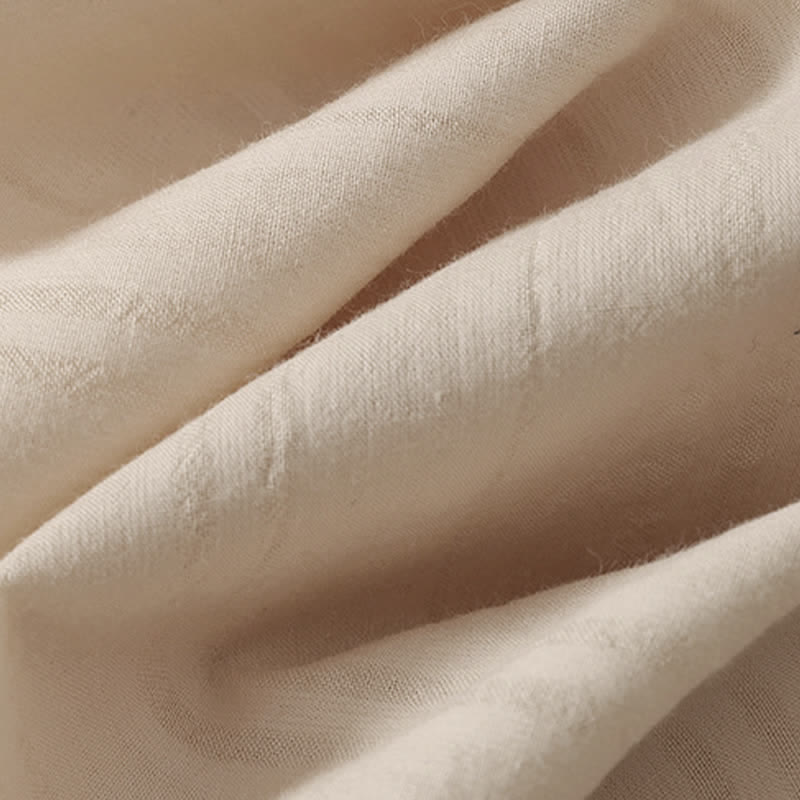 Buddha Stones Robe d'été minimaliste décontractée à col rond et manches courtes pour femme, avec poches - image 8
