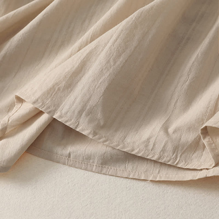 Buddha Stones Robe d'été minimaliste décontractée à col rond et manches courtes pour femme, avec poches - image 7