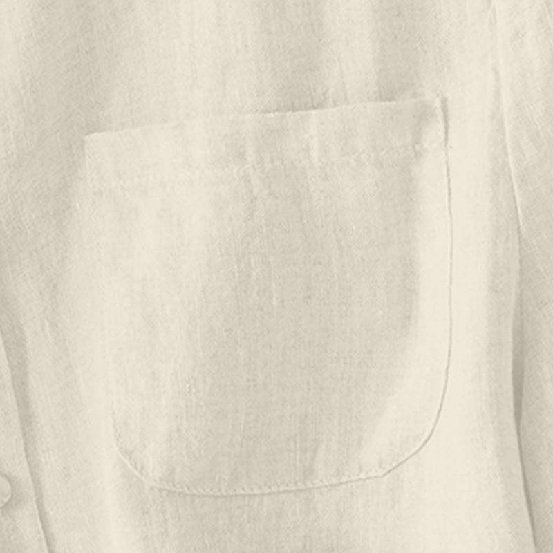 Buddha Stones Chemises d'été minimalistes et décontractées à manches courtes pour femmes, col rond, col boutonné, avec poche plaquée - image 19