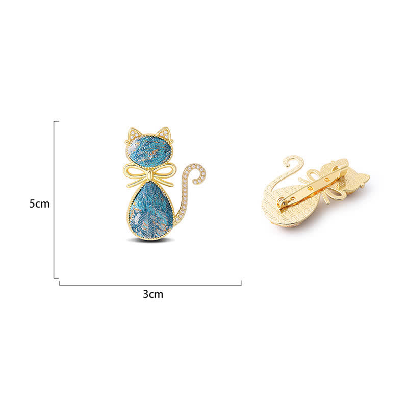 Buddha Stones Broche de pureté en brocart Pearl Song pour chat avec nœud papillon - image 14