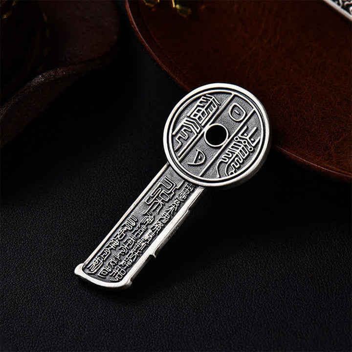 Buddha Stones Collier pendentif vintage en cuivre avec pièce de monnaie « Force du Dragon de Cuivre » - image 6