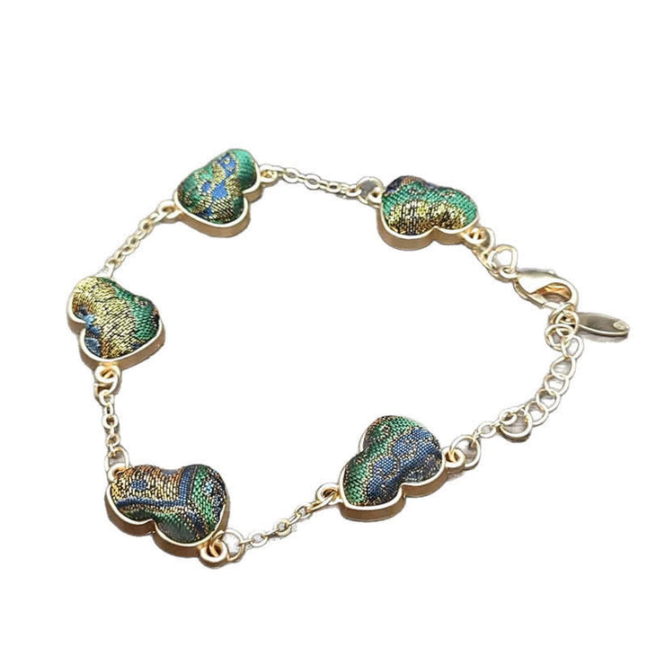 Buddha Stones Bracelet vintage chinois Song Brocart Gourde Ondulations de l'eau Porte-bonheur - image 7