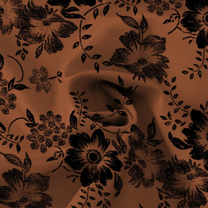 Buddha Stones Chemise à manches courtes pour homme, à boutons à motif floral noir, infroissable - image 4