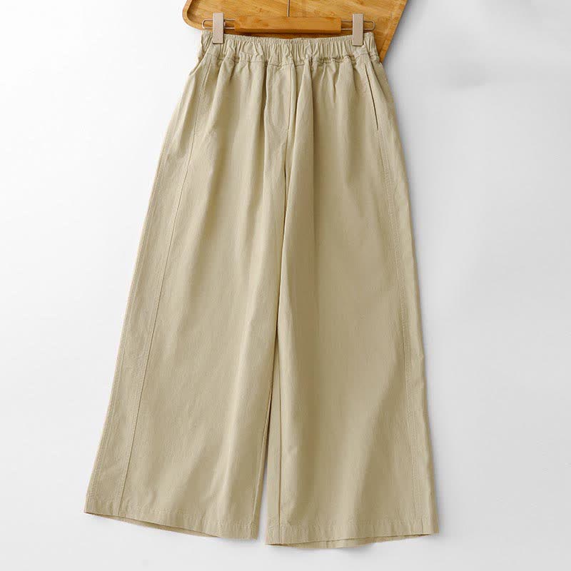 Buddha Stones Pantalon court uni décontracté et minimaliste pour femme, style printemps-été, jambes larges et poches - Jaune d'or pâle - US12, UK/AU16, EU44 (2XL) - image 14