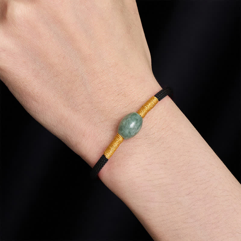 Buddha Stones Bracelet de protection en perles de jade et cordon rouge - image 9