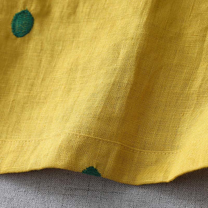 Buddha Stones Robe d'été bohème décontractée à manches courtes et poches, avec cordon de serrage et motif à pois abstraits. - image 9