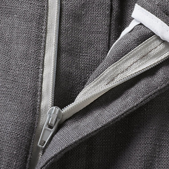 Buddha Stones Ensemble homme décontracté d'été : chemise à manches courtes unie à col mandarin et pantalon à cordon de serrage avec poches - image 16