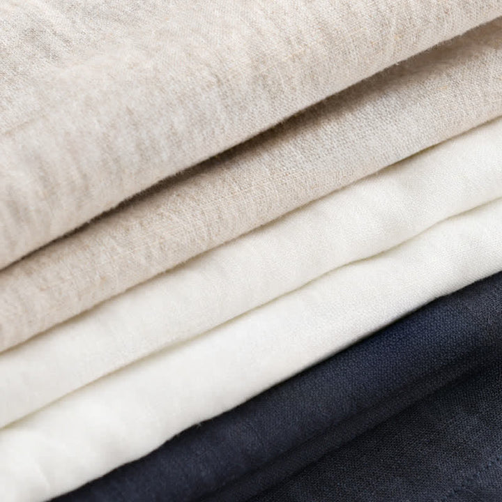 Buddha Stones T-shirts d'été minimalistes unis à col en V pour hommes, manches courtes - image 19