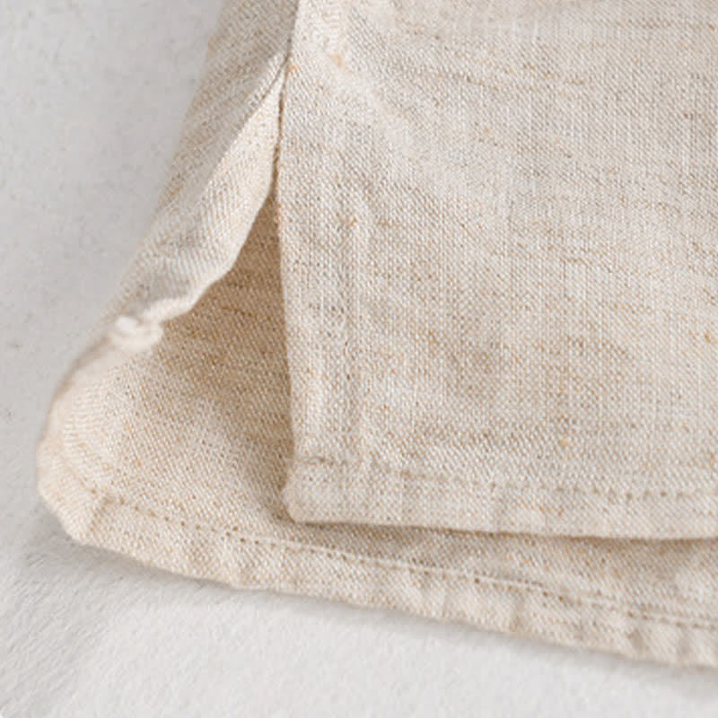 Buddha Stones Chemises à manches courtes pour hommes, style minimaliste décontracté d'été - image 4