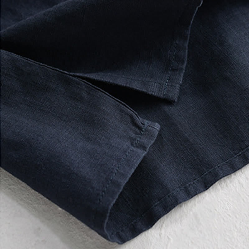Buddha Stones Chemises à manches courtes pour hommes, style minimaliste décontracté d'été - image 8