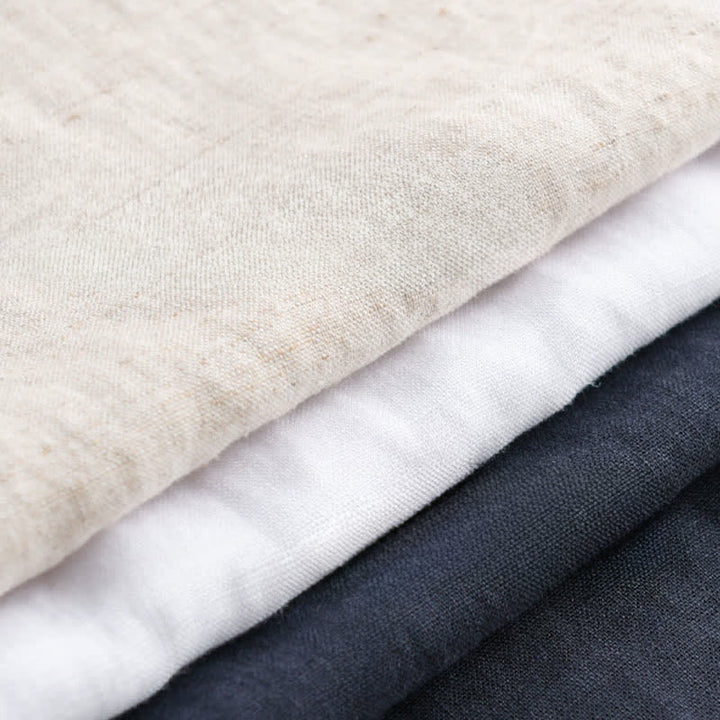 Buddha Stones Chemises à manches courtes pour hommes, style minimaliste décontracté d'été - image 17