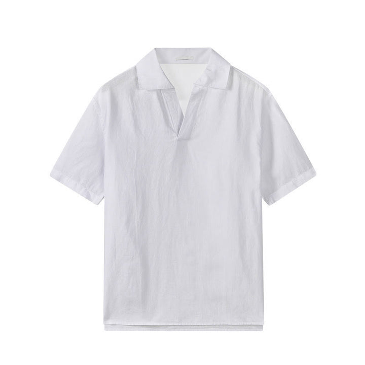 Buddha Stones Chemises à manches courtes pour hommes, style minimaliste décontracté d'été - image 10