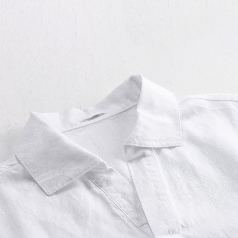 Buddha Stones Chemises à manches courtes pour hommes, style minimaliste décontracté d'été - image 11