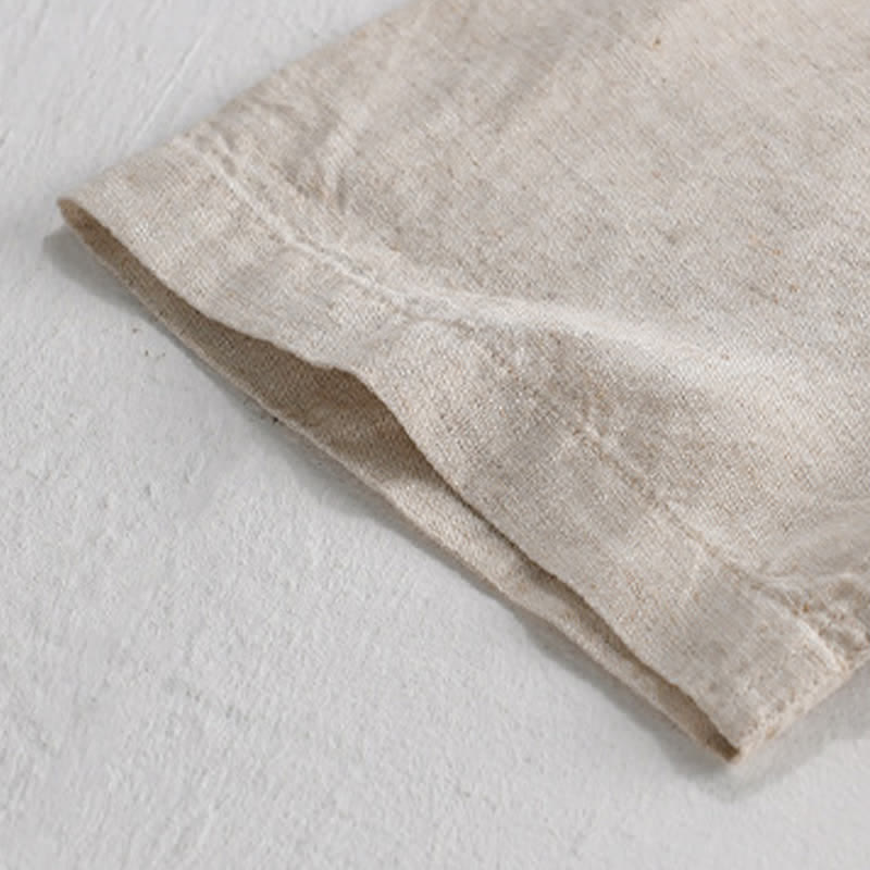 Buddha Stones Chemises à manches courtes pour hommes, style minimaliste décontracté d'été - image 3